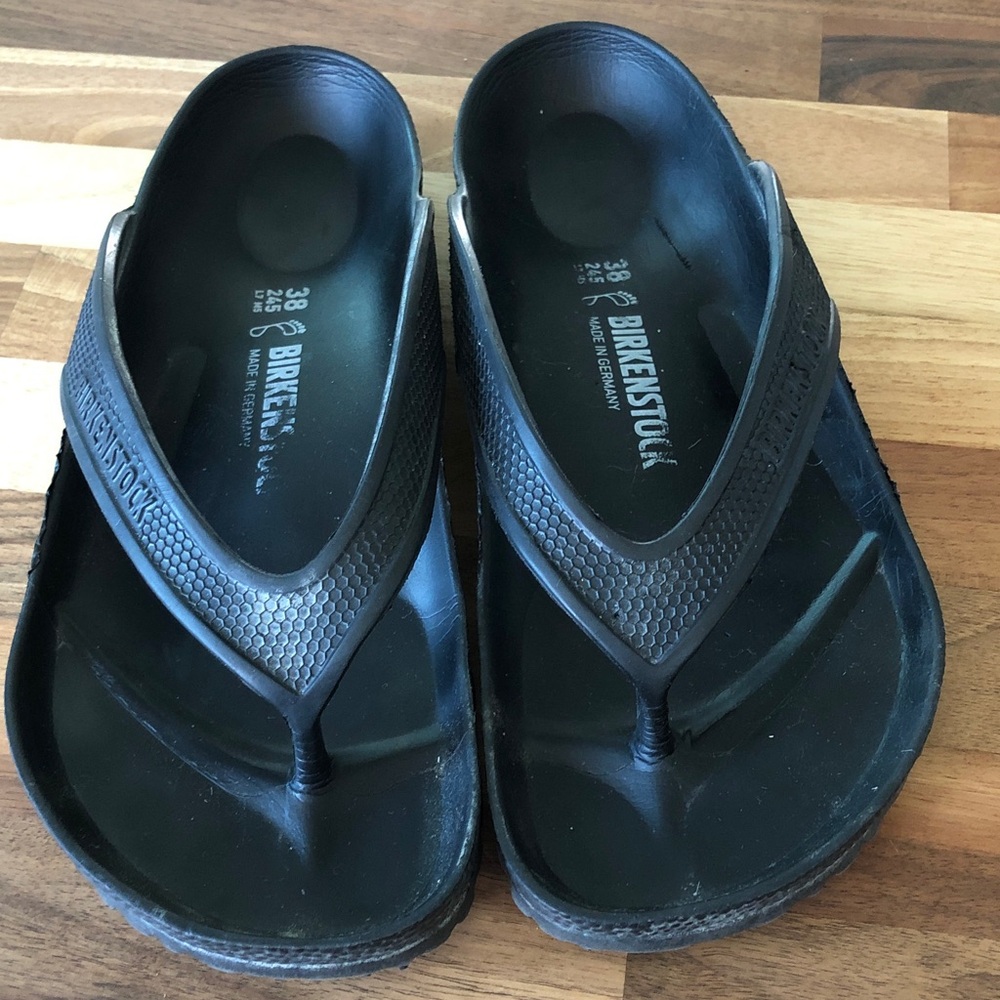 Birkenstock Black Thong Flip-Flops Lightweight EVA